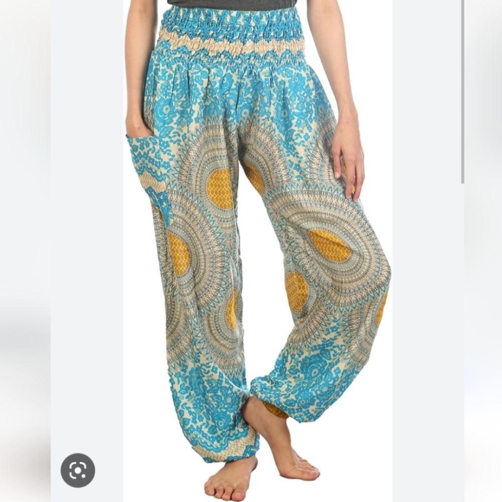 Lofbaz Harem Pants Medallion Pattern - Size Small
